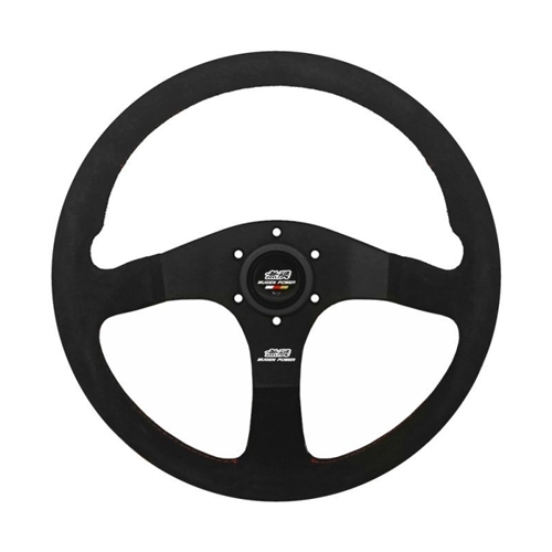 Mugen Racing 3 Steering Wheel Suede with Red Stitch