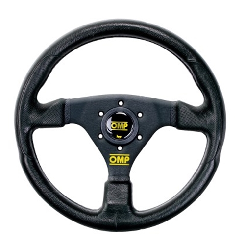 OMP GP Racing Steering Wheel - Black/Black 330mm