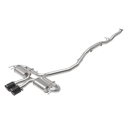 AFE/Takeda 3" to 2-1/2" 304 Stainless Steel Cat-Back Exhaust System - Honda Civic Sport 17-21 L4-1.5L (t) Carbon Tips