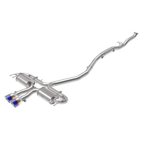 AFE/Takeda 3" to 2-1/2" 304 Stainless Steel Cat-Back Exhaust System - Honda Civic Sport 17-21 L4-1.5L (t) Blue Flame Tips