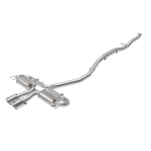 AFE/Takeda 3" to 2-1/2" 304 Stainless Steel Cat-Back Exhaust System - Honda Civic Sport 17-21 L4-1.5L (t) Polished Tips