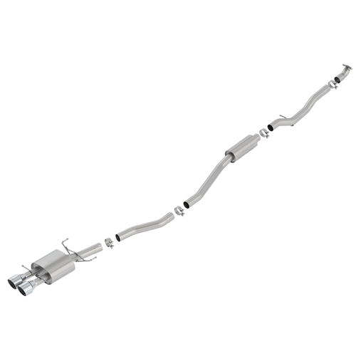 BORLA S-TYPE CAT BACK EXHAUST SYSTEM - HONDA CIVIC SI SEDAN 1.5T 16-21 (Silver Tips)