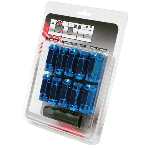 Muteki Wheel Mate Monster M14x1.5 Open End Lug Set of 20 - Blue